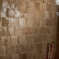 Tan glossy ceramic tiles with subtle texture from maroc ceramic caramel collection for stylish interior use