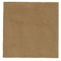 A square tan ceramic paper napkin with a slightly textured surface called Maroc ceramic caramel