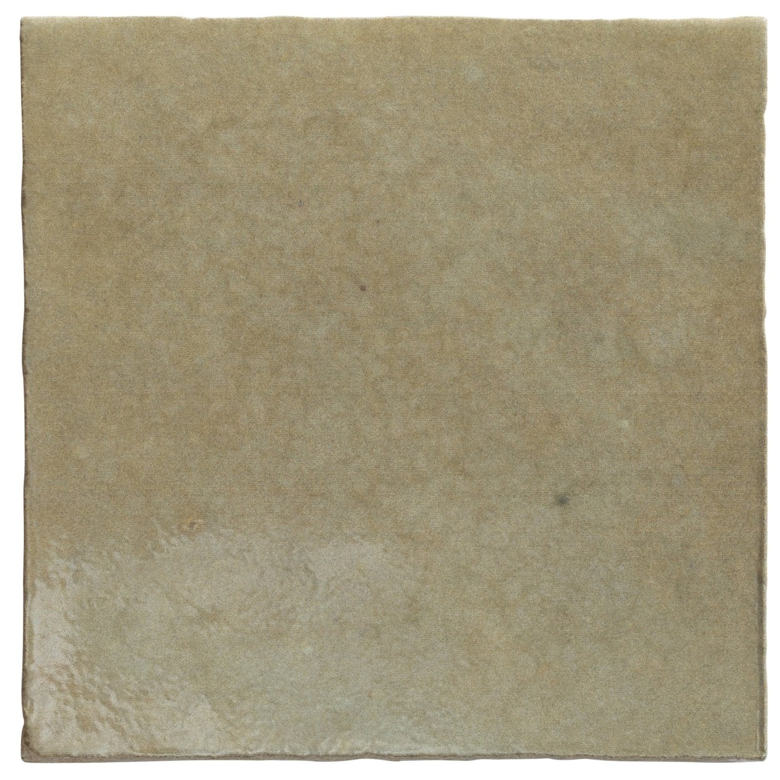 Beige textured ceramic tile with subtle matte finish and uneven edges from maroc ceramic sage collection