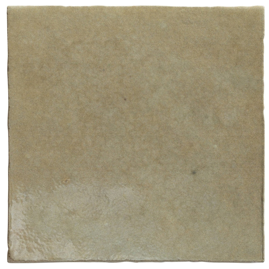 Beige textured ceramic tile with subtle matte finish and uneven edges from maroc ceramic sage collection