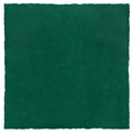 Maroc ceramic teal tile in deep green with textured surface and slightly irregular edges for decorative use