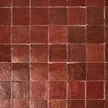 Maroc ceramic tomato terracotta square tiles with warm earthy red hue and subtle tone variations for flooring and walls