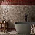 Modern matte gray freestanding bathtub with a sleek minimalist design made of maroc ceramic wool