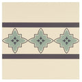 Marrakech Border Dark Blue and Dark Jade on White – detail view 2