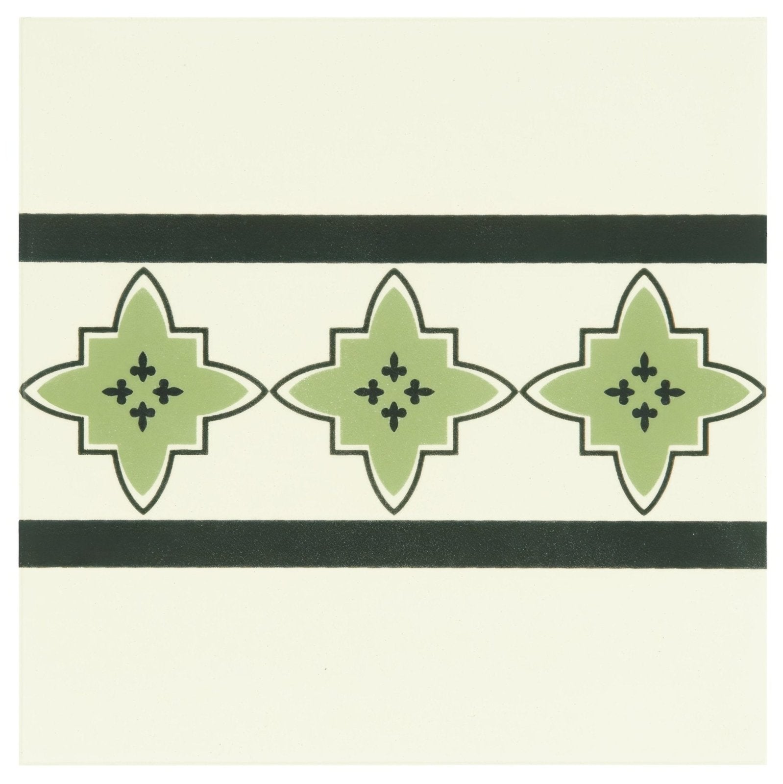 Marrakech Border Dublin and Black on White