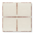 Marrakech cream terracotta base tile showing cream ceramic tiles with rustic brown-tinted edges in a four-square grid