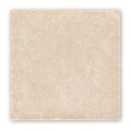 Temple Marsa sandblasted and brushed limestone tile 40 x 40cm — light beige natural stone with fossils and veining