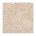 Temple Marsa sandblasted and brushed limestone tile 20 x 20cm — light beige natural stone with fossils and veining