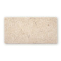 Temple Marsa tumbled limestone tile 10 x 20cm — light beige natural stone with fossils and veining