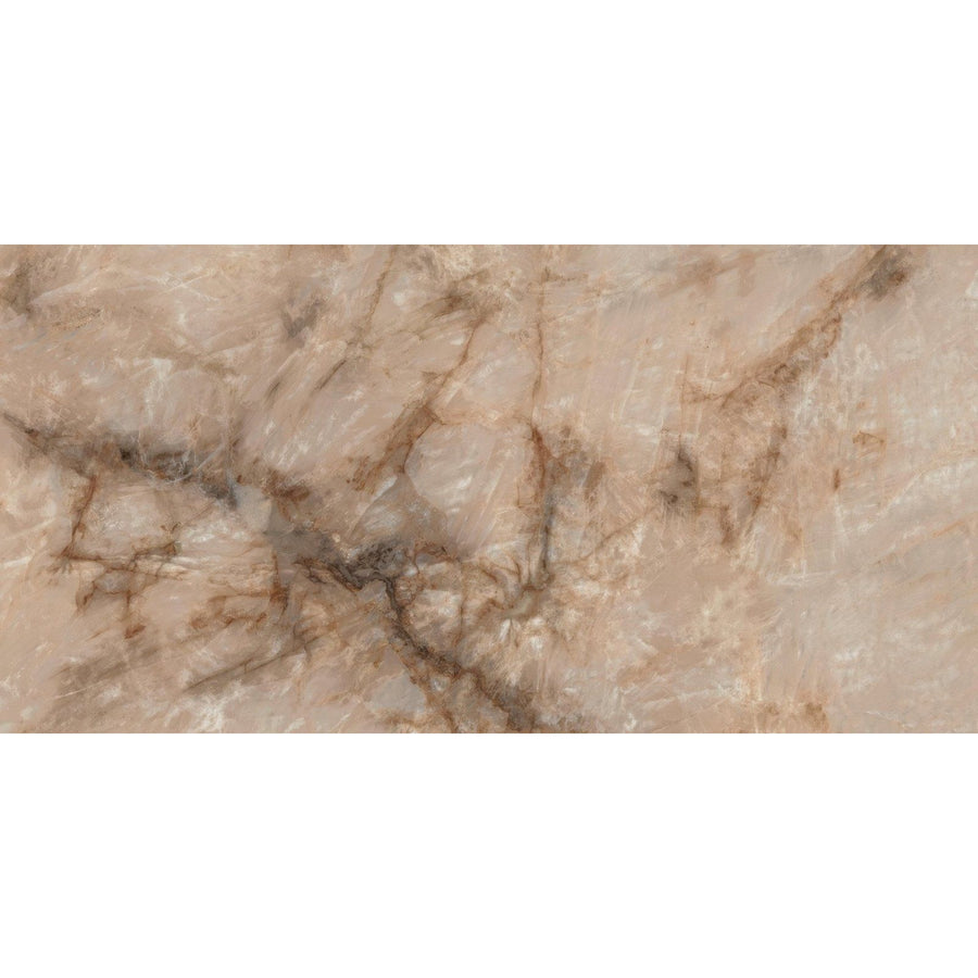 Beige marble tile with subtle brown veining from marvel diva amethyst polished collection with a smooth finish