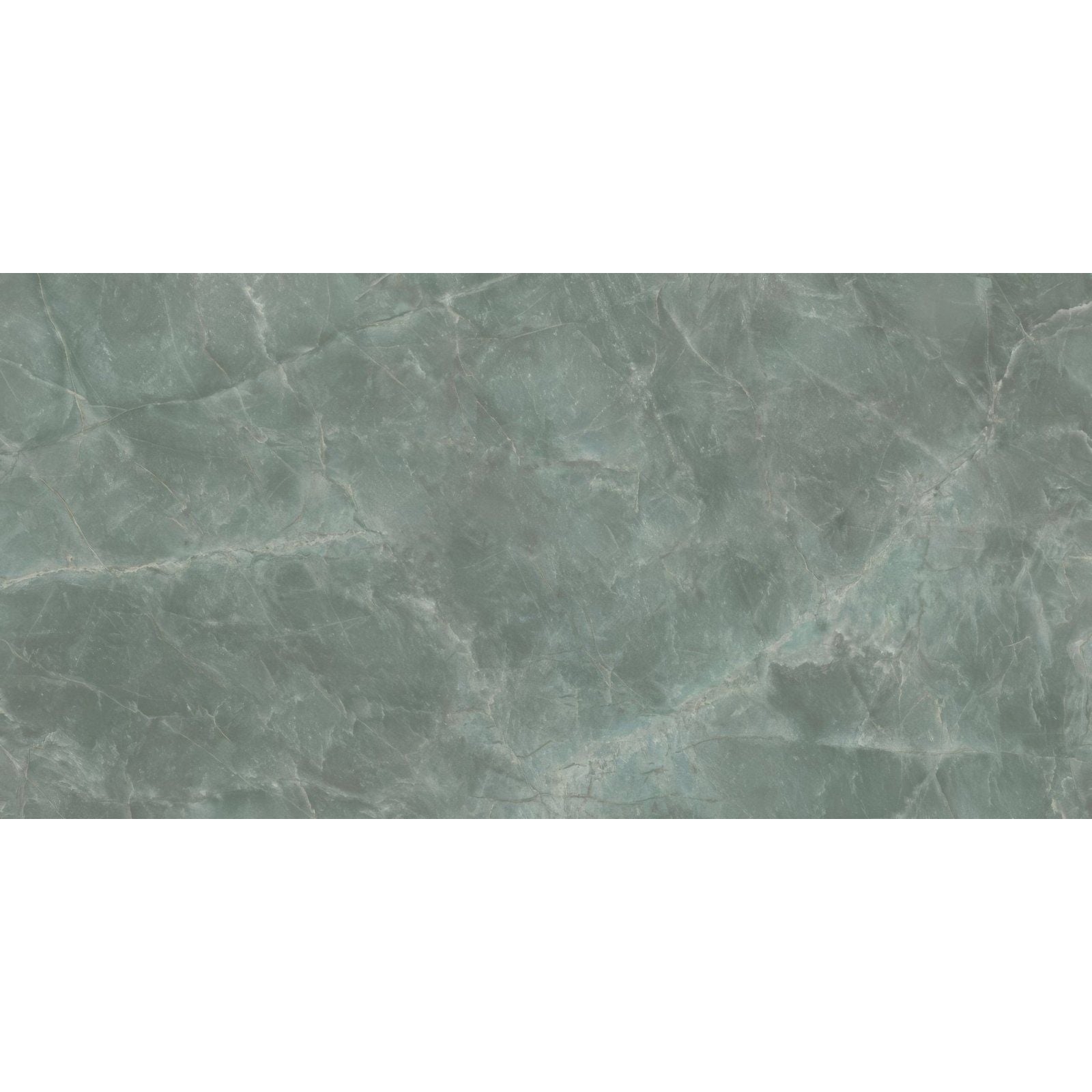Marvel Diva Aqua Polished green marble-effect tile with subtle veining and a polished finish