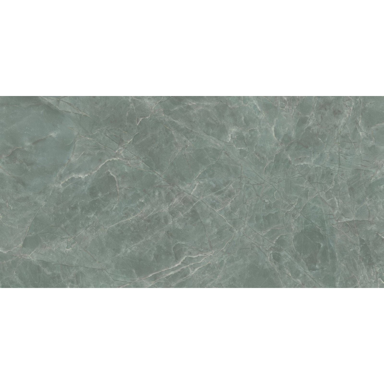 Marvel Diva Aqua Polished green marble-effect tile with subtle veining and a polished finish