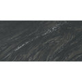Dark gray marble slab with swirling white and lighter gray veining from marvel diva black tempest velvet collection