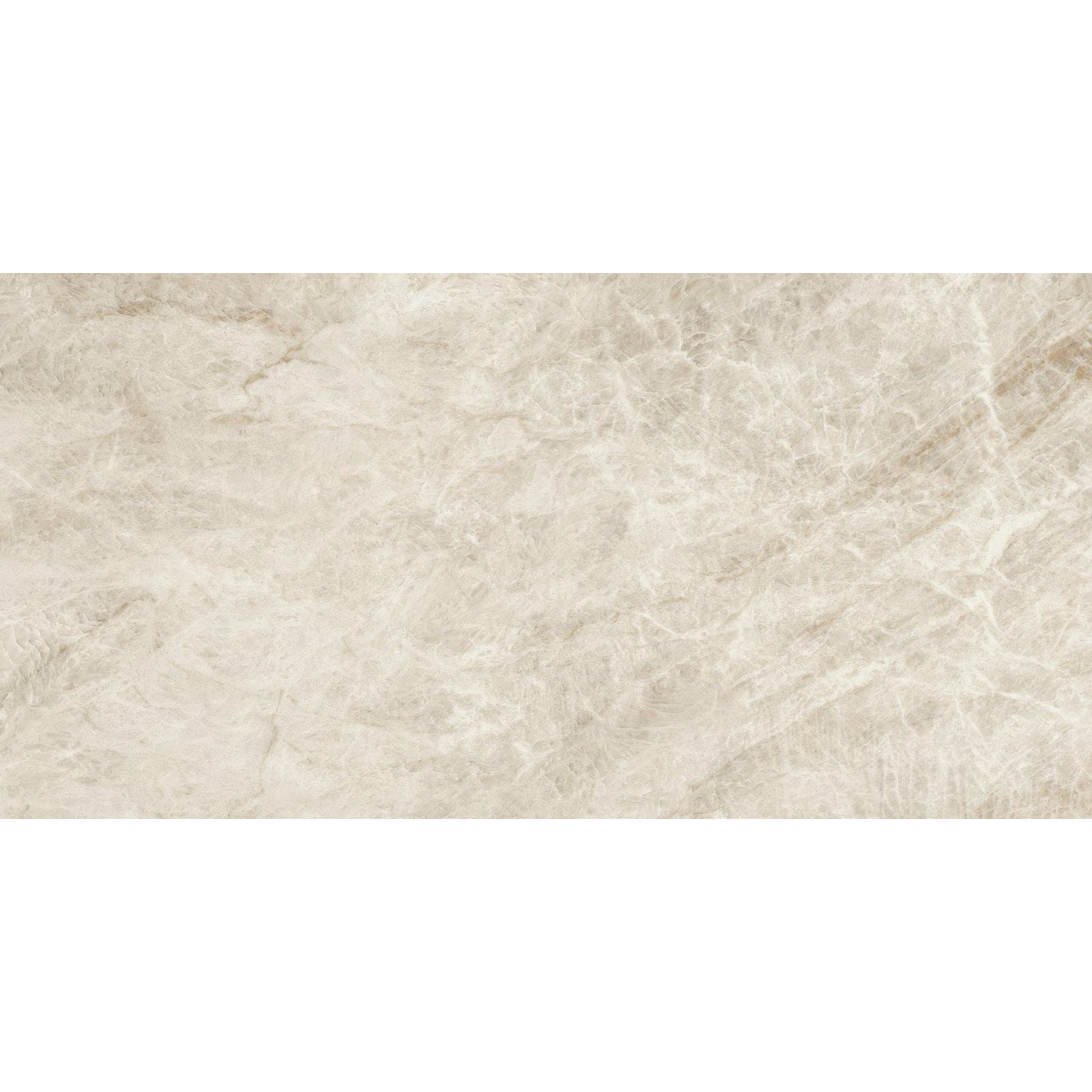 Cream-colored marble tile with subtle veining and polished surface from marvel diva taj mahal polished and matt collection