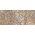 Beige and gold veined marble tile with polished reflective surface from marvel epic natural roots collection