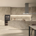 Marvel Epic Taj Mahal Noisette beige marble-effect tile in a kitchen