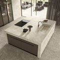 Marvel Epic Taj Mahal White marble-effect tile in a kitchen setting