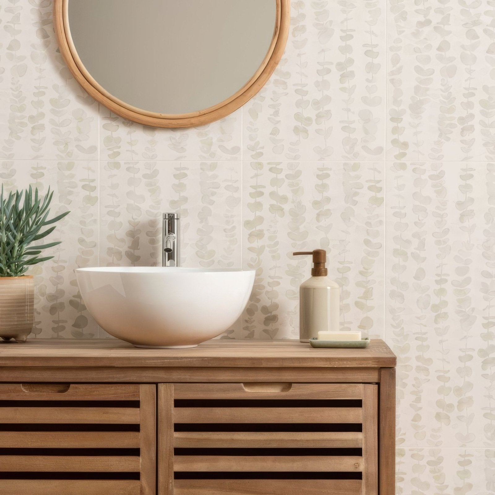White ceramic bowl sink meadow eucalyptus 60x30cm with sleek modern design for bathroom use