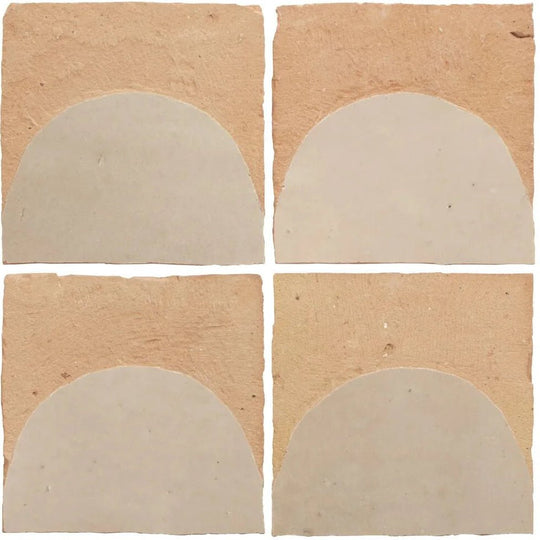 Medina Cloudy White Belen Handmade Moroccan Zellige Tile - alternate view