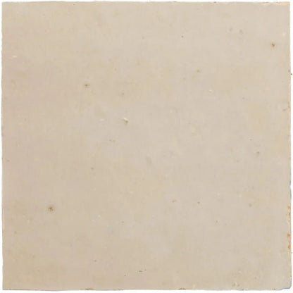 Medina Cloudy White Square Handmade Moroccan Zellige Tile
