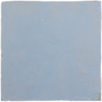 Medina Cornflower Blue Square Handmade Moroccan Zellige Tile