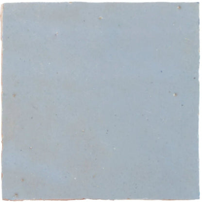 Medina Cornflower Blue Square Handmade Moroccan Zellige Tile