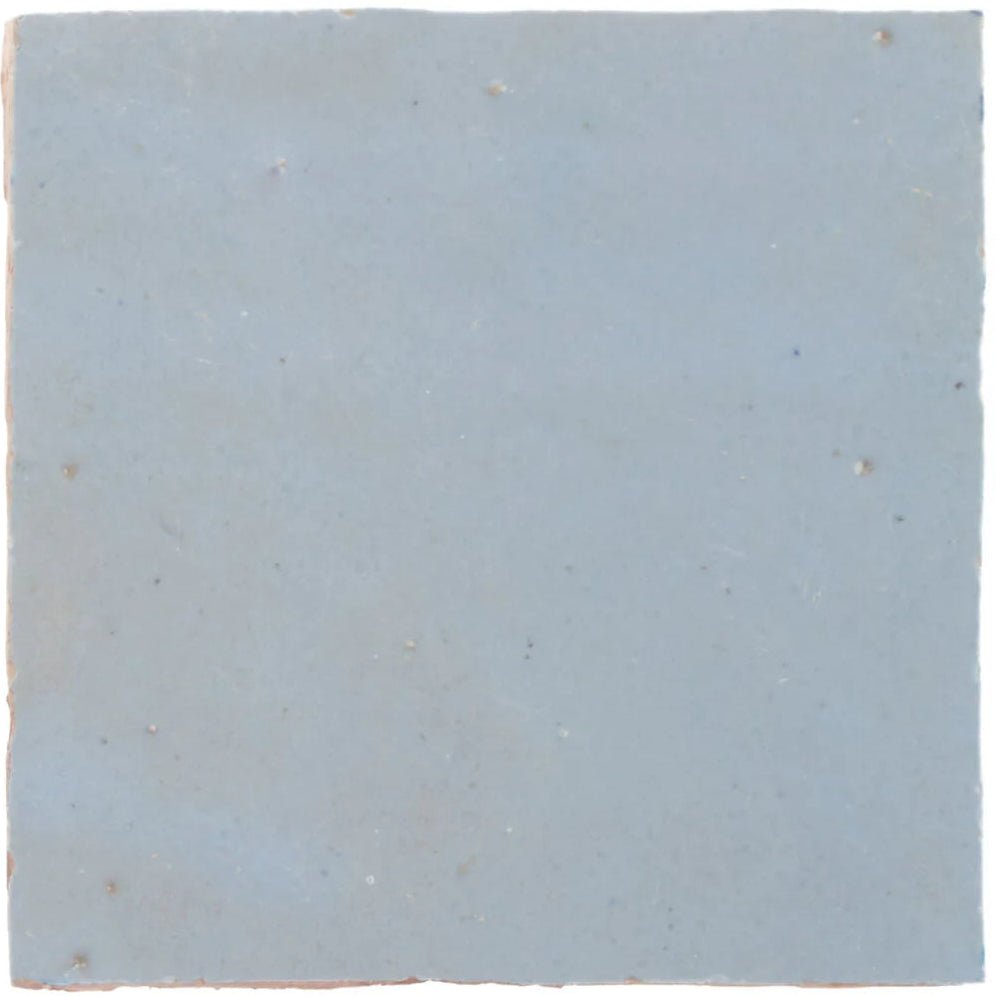 Medina Cornflower Blue Square Handmade Moroccan Zellige Tile