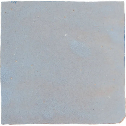 Medina Cornflower Blue Square Handmade Moroccan Zellige Tile