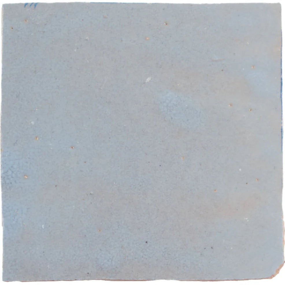 Medina Cornflower Blue Square Handmade Moroccan Zellige Tile