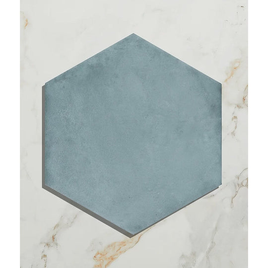 Medina Hexagon Porcelain Aqua - alternate view