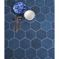 Medina Hexagon Porcelain Navy Blue
