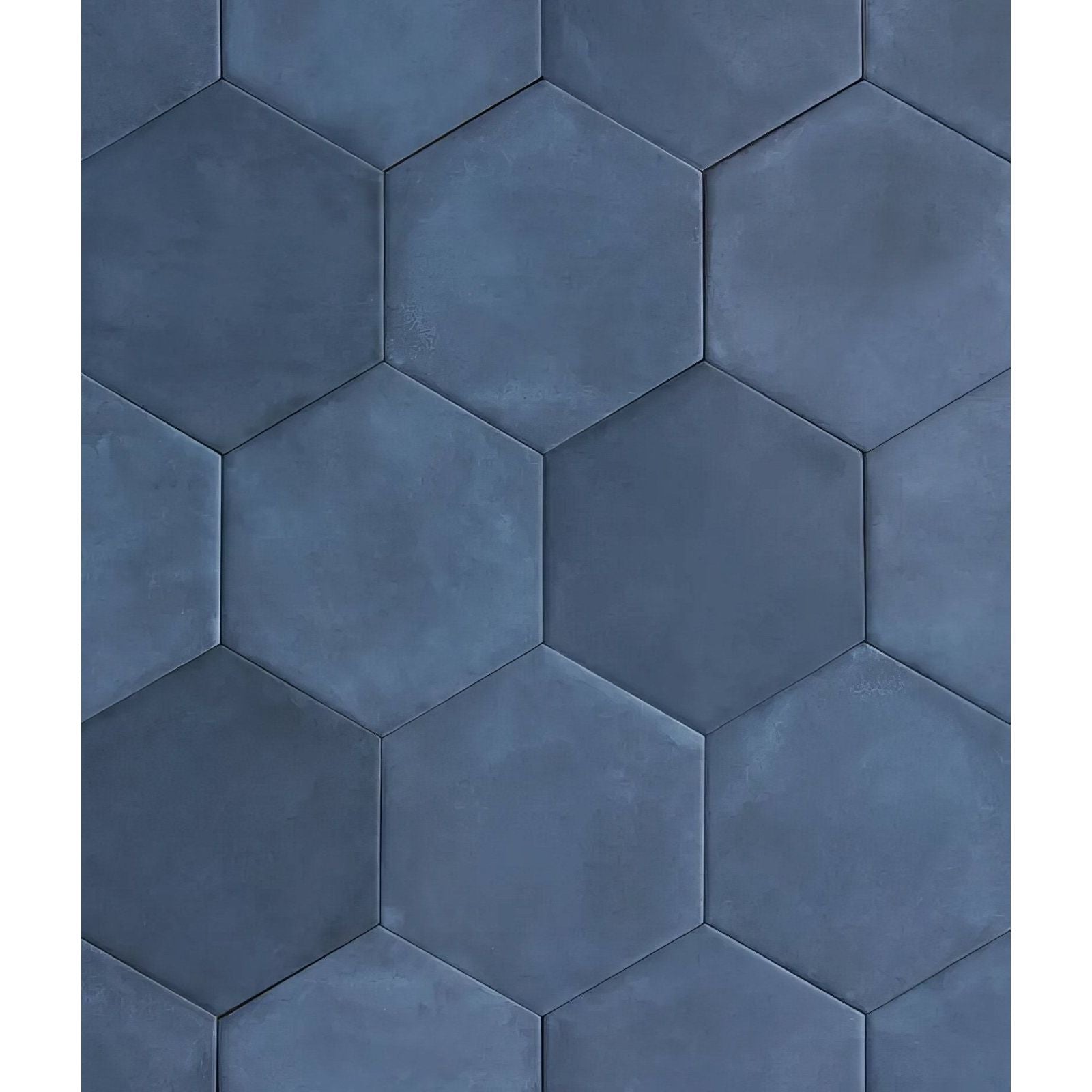 Medina hexagon porcelain navy blue dark blue hexagonal tiles with matte slightly textured finish