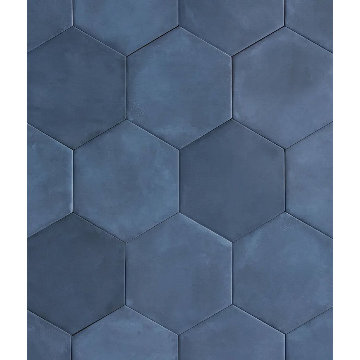Medina hexagon porcelain navy blue dark blue hexagonal tiles with matte slightly textured finish