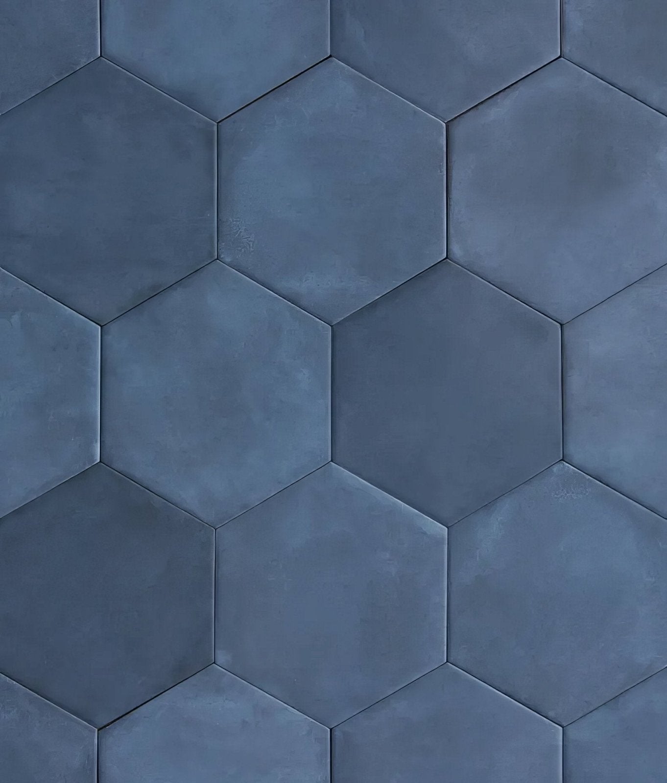 Medina Hexagon Porcelain Navy Blue