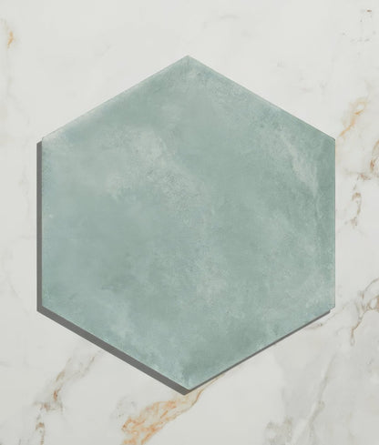 Medina Hexagon Porcelain Salvia