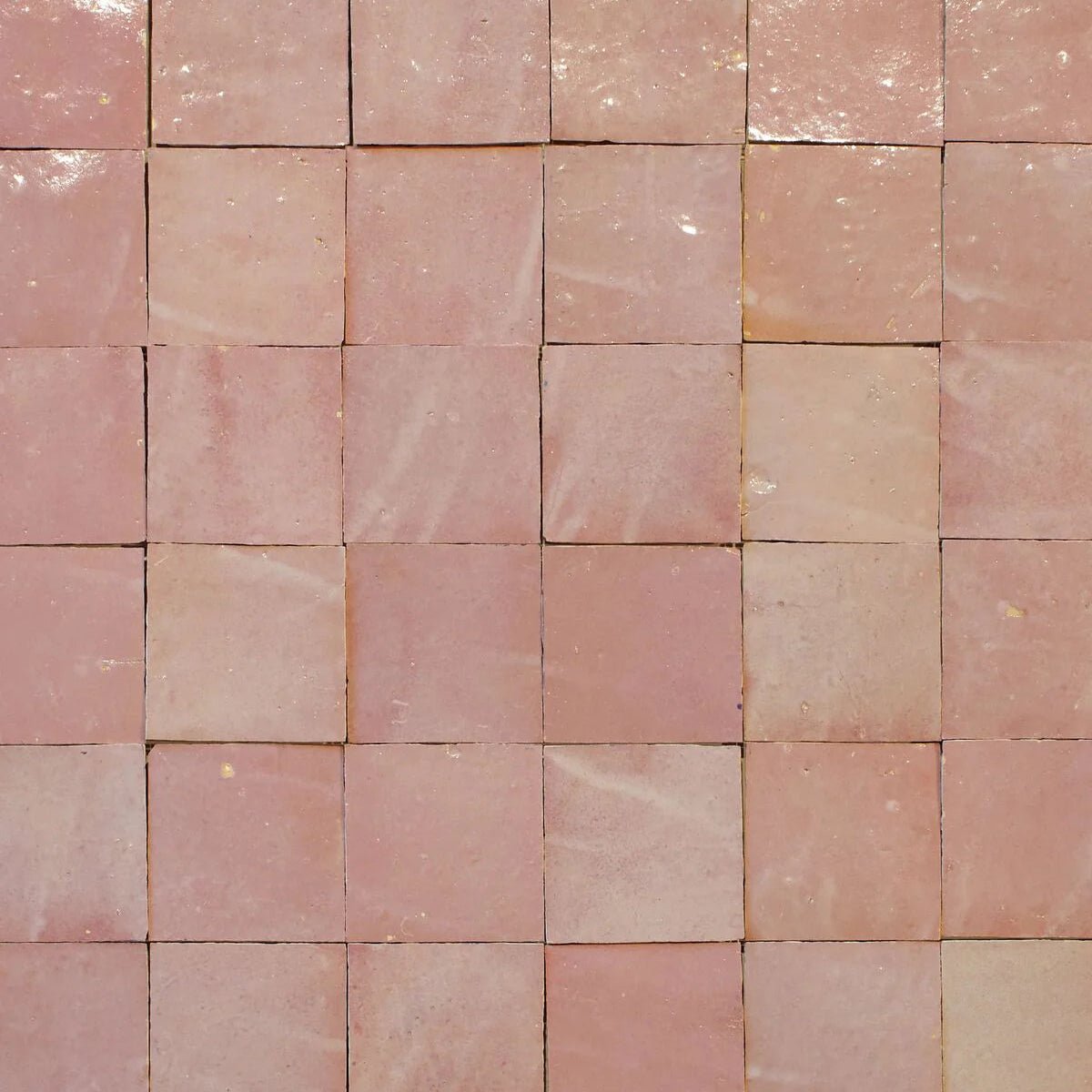 Medina Leather Pale Square Handmade Moroccan Zellige