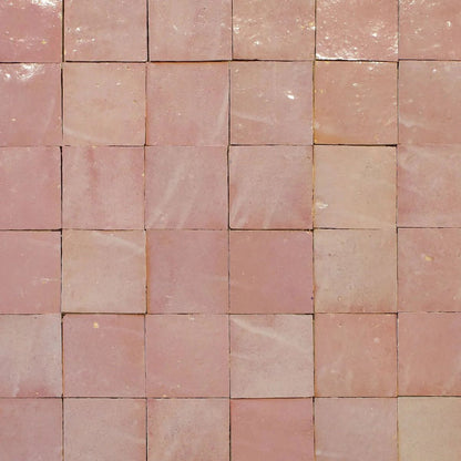 Medina Leather Pale Square Handmade Moroccan Zellige Tile