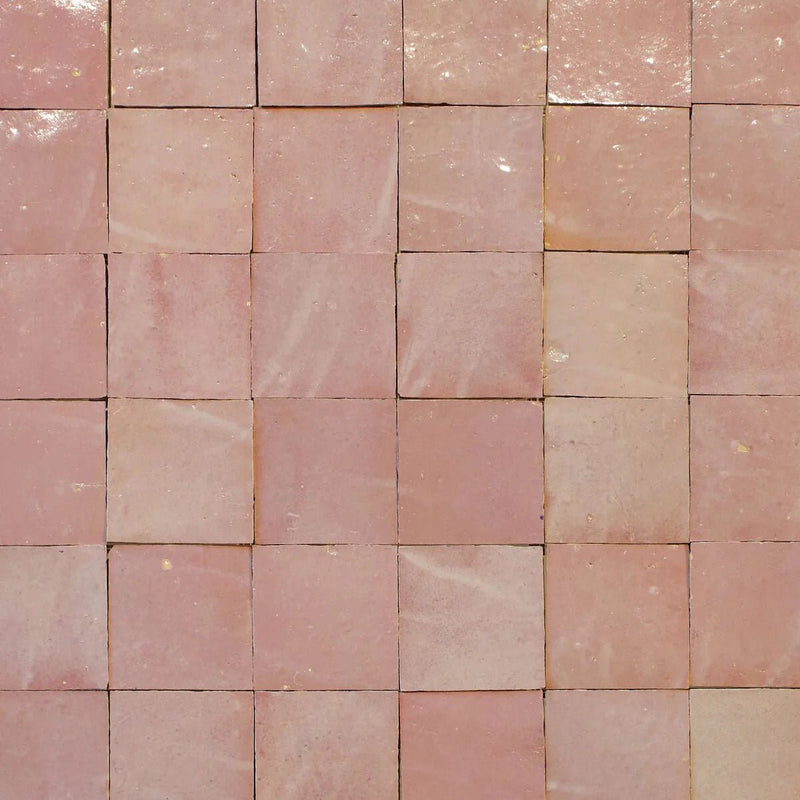 Medina Leather Pale Square Handmade Moroccan Zellige Tile