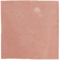 Medina leather pale square handmade Moroccan zellige tile with matte finish and warm earthy pinkish-brown hue