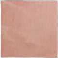 Medina leather pale square handmade moroccan zellige tile in matte terracotta with soft pinkish-brown natural variations