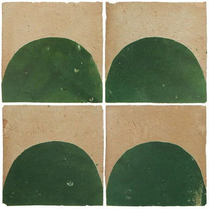 Medina Moss Green Belen Handmade Moroccan Zellige Tile