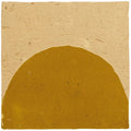 Medina Ochre Belen Handmade Moroccan Zellige Tile mustard yellow zellige tile with a half-circle design