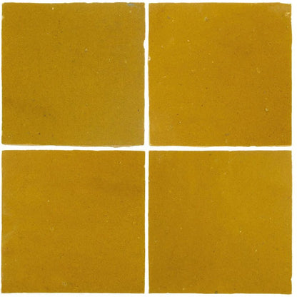 Medina Ochre Square Handmade Moroccan Zellige Tile