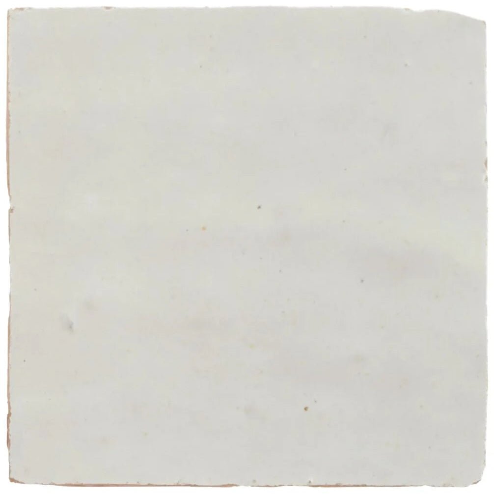 Medina Pure White Square Handmade Moroccan Zellige Tile