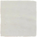 Medina pure white square handmade moroccan zellige tile in off-white ceramic with textured surface and uneven edges