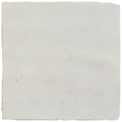 Medina Pure White Square Handmade Moroccan Zellige Tile