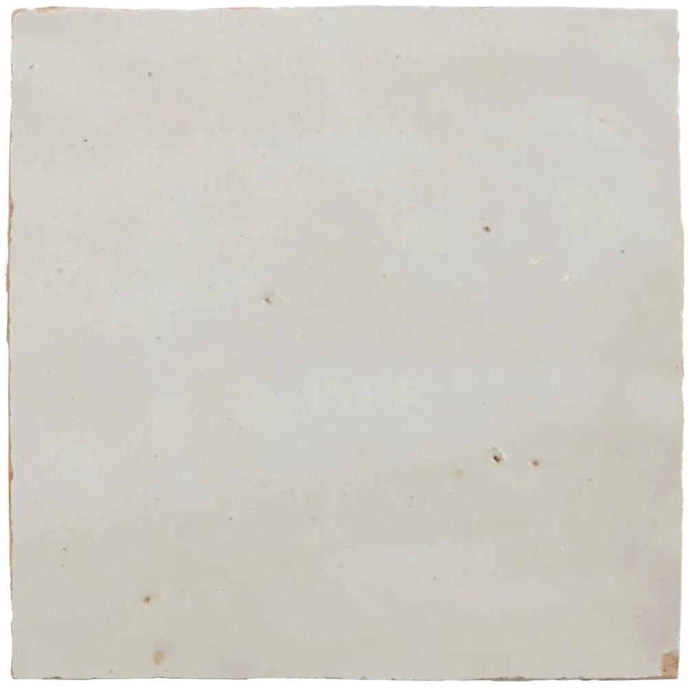 Medina Pure White Square Handmade Moroccan Zellige Tile