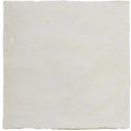 Off-white ceramic Medina Pure White square handmade Moroccan zellige tile with textured matte finish and subtle edge imperfections