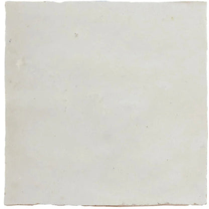 Medina Pure White Square Handmade Moroccan Zellige Tile