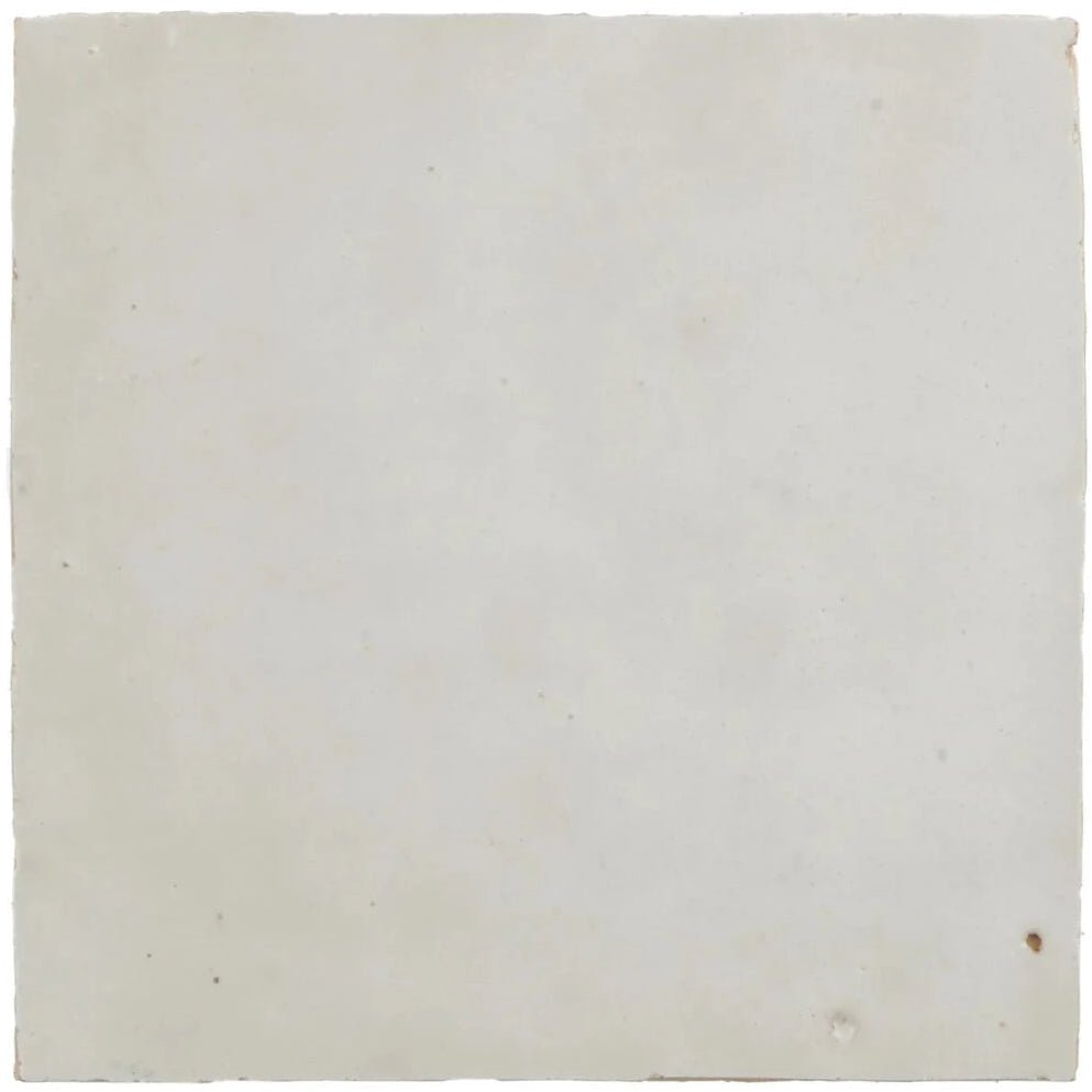 Medina Pure White Square Handmade Moroccan Zellige Tile